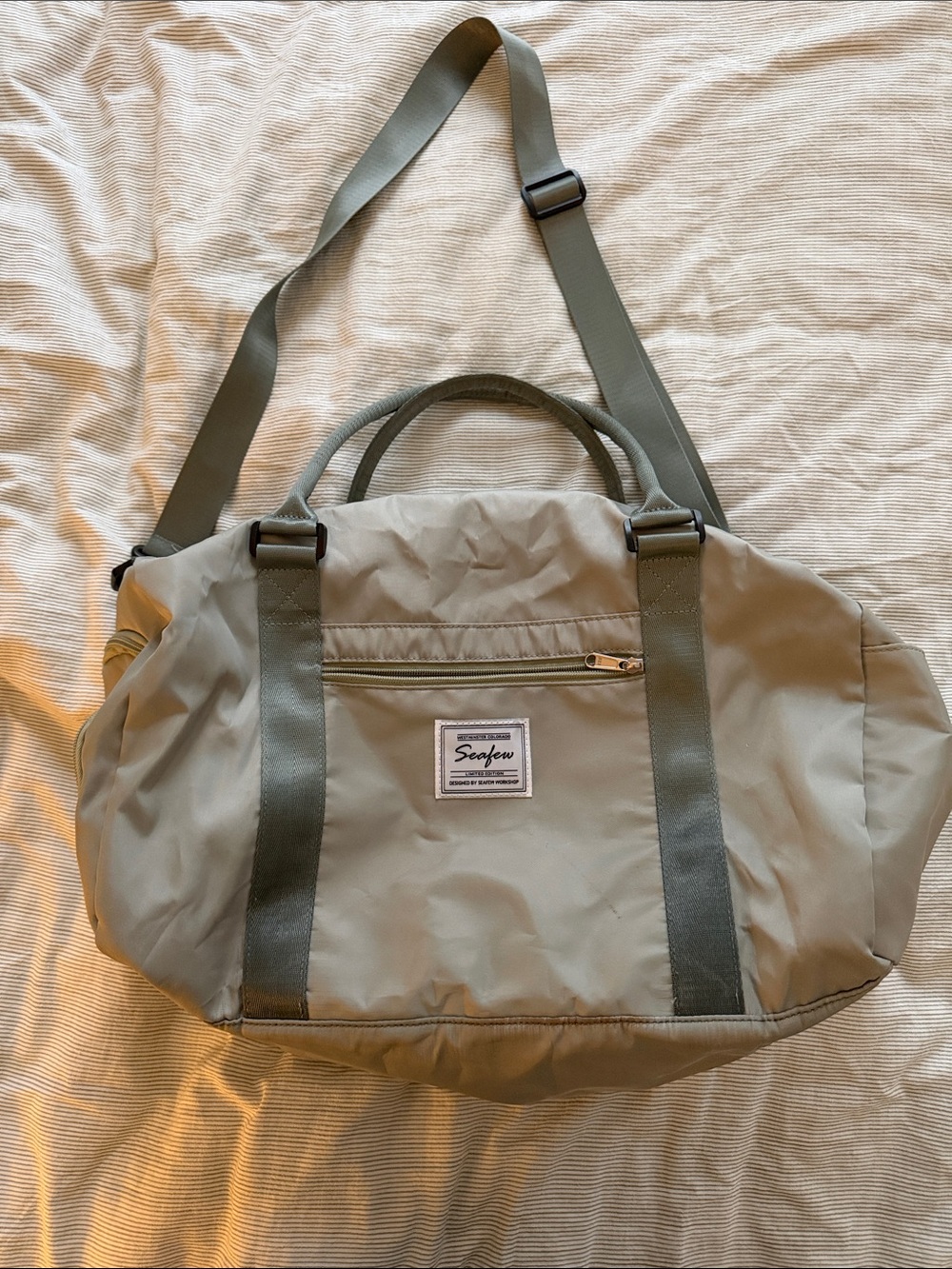 Olive Green Weekend Duffel Bag